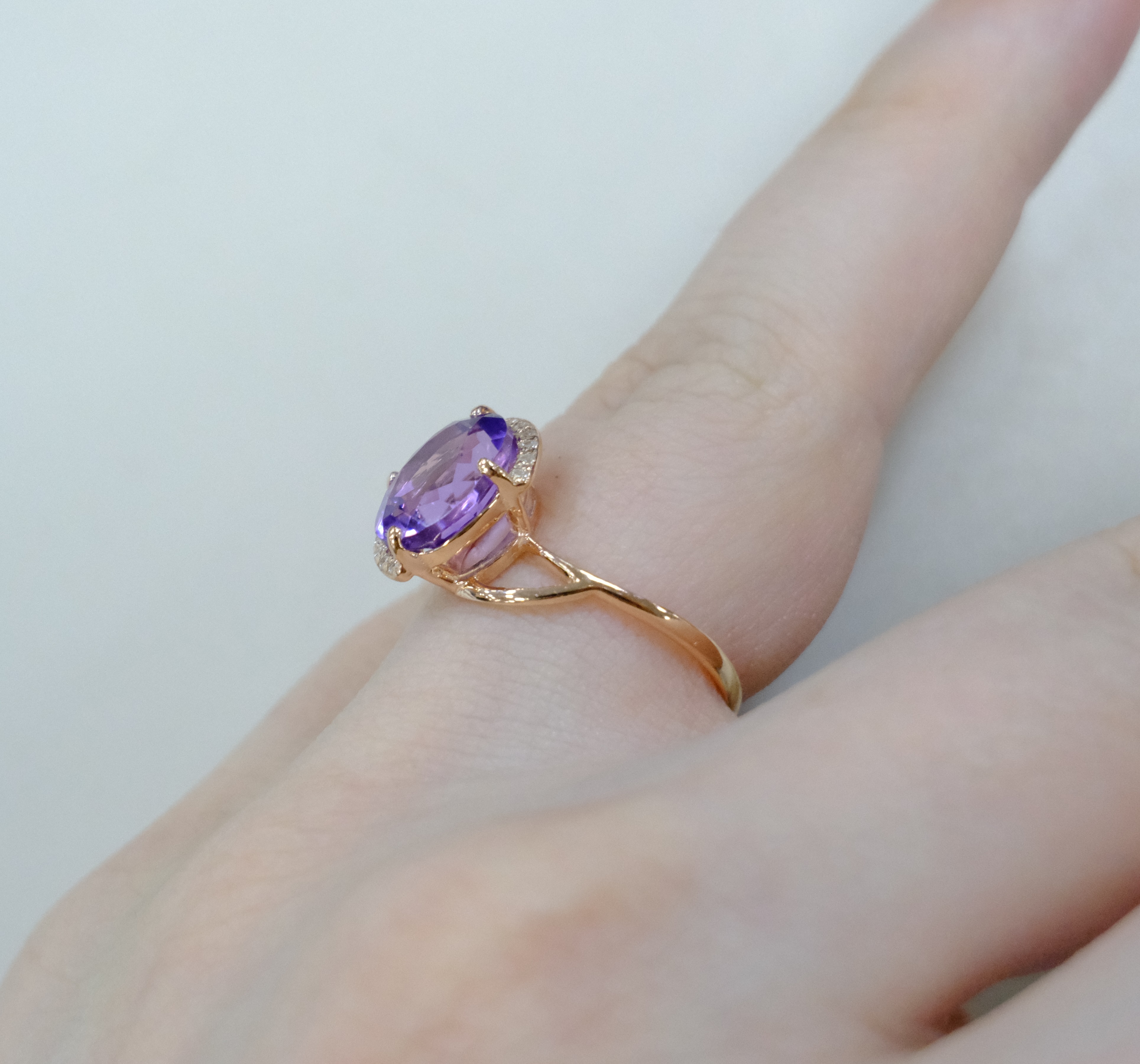 Серебряное кольцо с аметистом